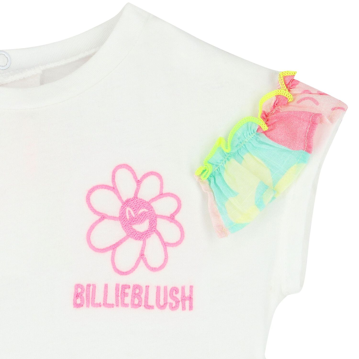 طقم بنات شورت باللون الأبيض والوردي, 1, hi-res