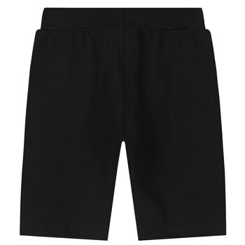 Younger Boys Black Logo Shorts