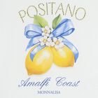 Girls White & Yellow Lemon Logo Dress, 1, hi-res