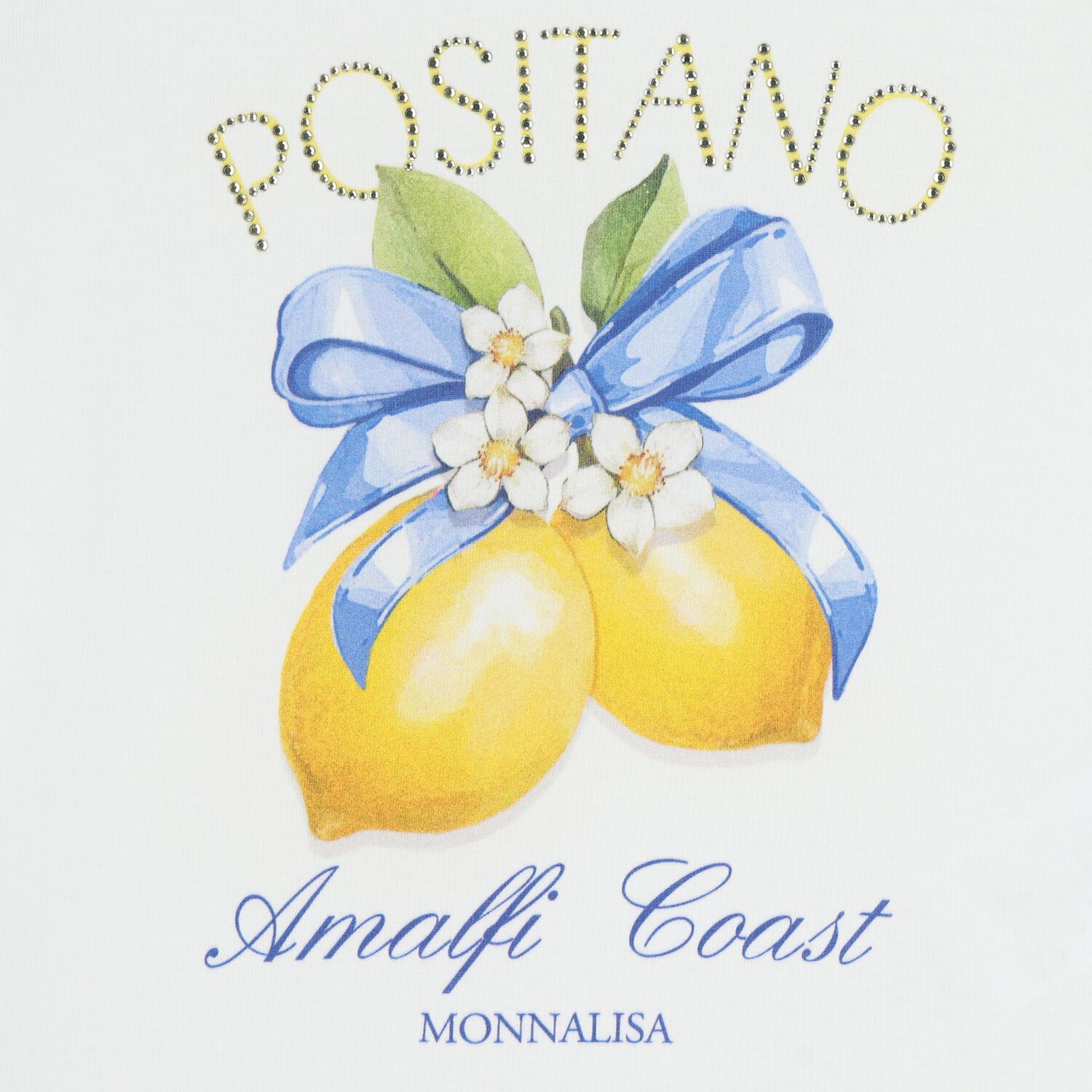 Girls White & Yellow Lemon Logo Dress, 1, hi-res