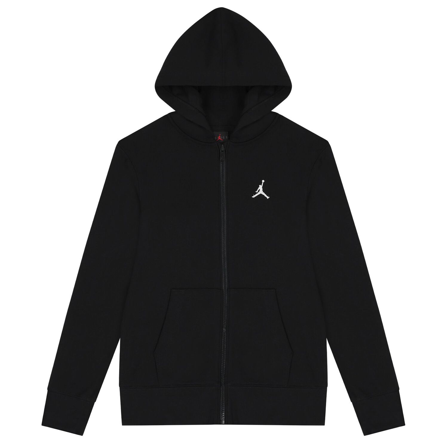 Black Jumpman Logo Hooded Zip Up Top, 1, hi-res image number null