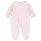 Baby Girls Pink & White Dot Babygrow, 1, hi-res