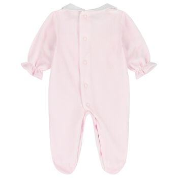 Baby Girls Pink & White Dot Babygrow