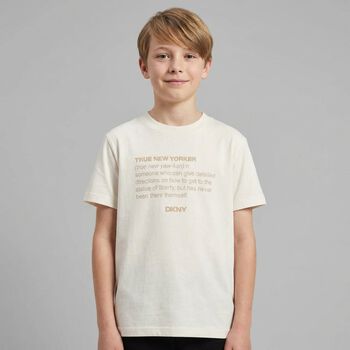 Mini Me Ivory Logo T-Shirt
