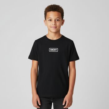 Boys Black Logo T-Shirt, 1 Boys Black Logo T-Shirt