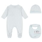 Baby Boys Blue Logo Babygrow Set, 5, hi-res