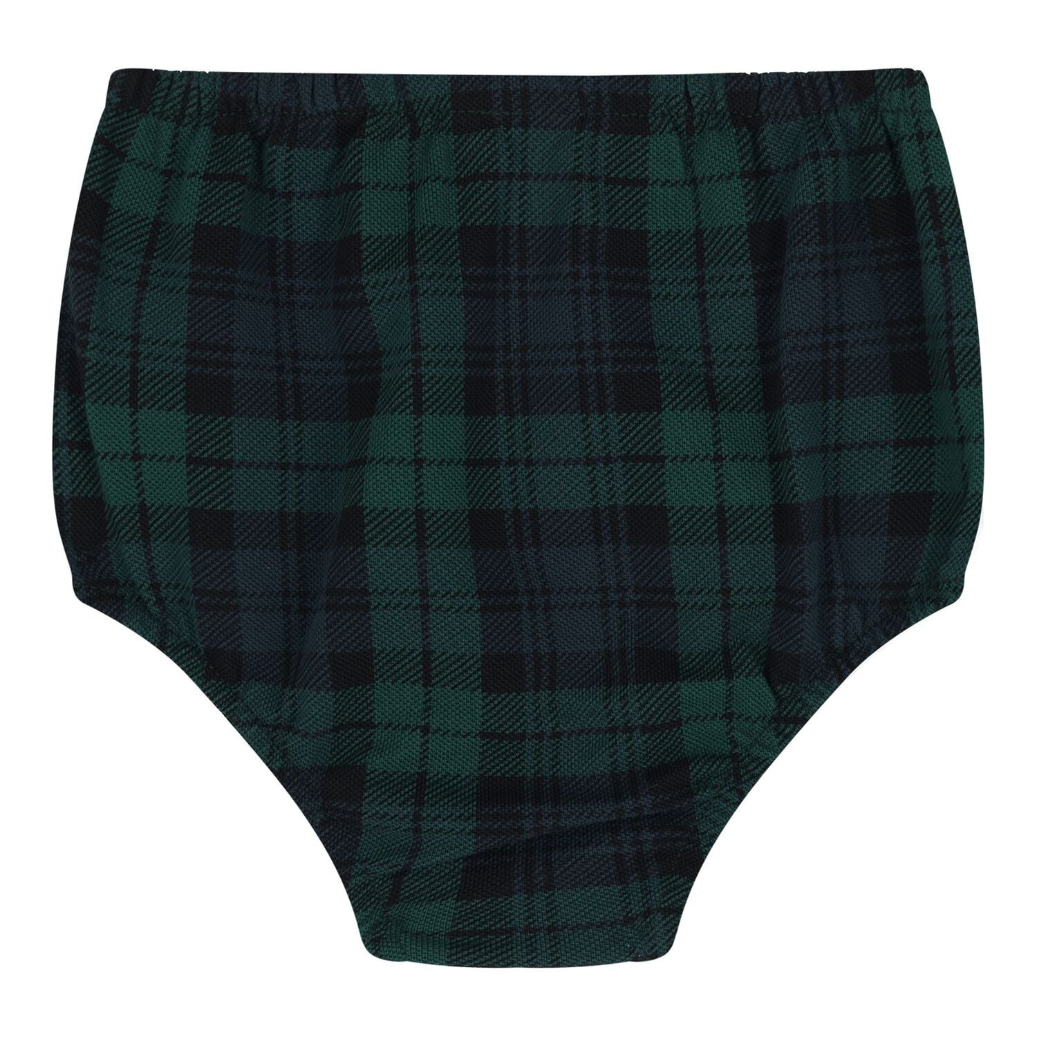 Baby Girls Green & Black Tartan Dress Set, 1, hi-res