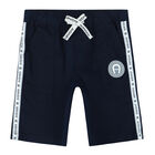 Younger Boys Navy Logo Shorts, 3, hi-res