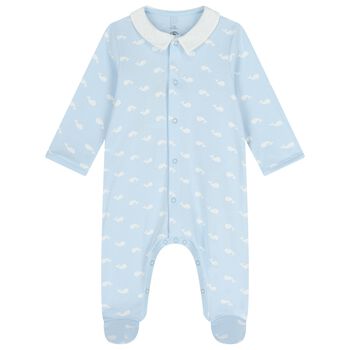 Baby Boys Blue Whale Babygrow