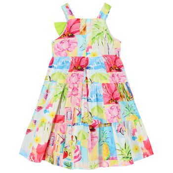 Girls Multi-Colored Bow Dress