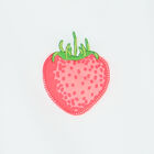 Baby Girls White Wild Strawberry Rash Vest UPF 50+, 1, hi-res