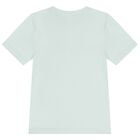 Boys Mini Me White & Navy Blue Logo Shorts Set, 1, hi-res