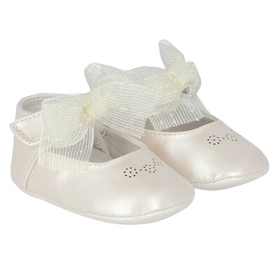 Baby Girls Gold Bow Pre Walker Shoes