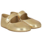 Baby Girls Gold Pre Walker Shoes, 3, hi-res