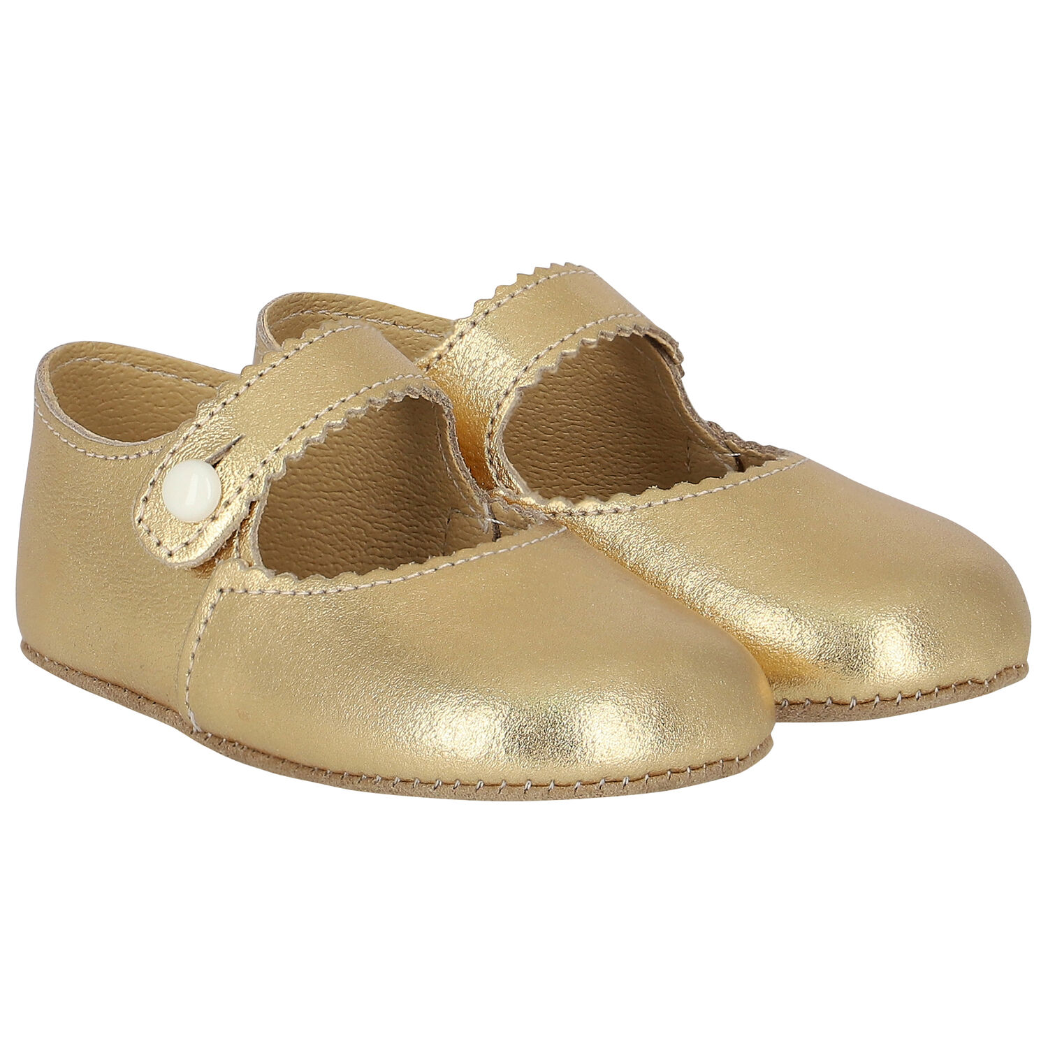 Baby Girls Gold Pre Walker Shoes, 3, hi-res image number null