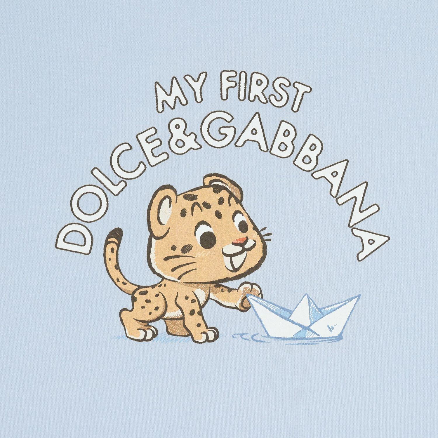 Blue & Ivory Leopard Logo Baby Blanket, 1, hi-res