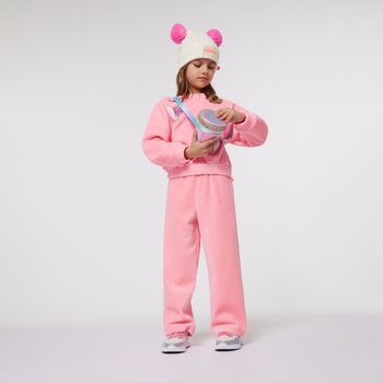 Girls Pink Logo Trousers