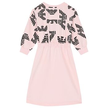 Girls Pink Logo Dress