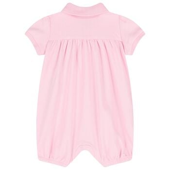 Baby Girls Pink Logo Romper