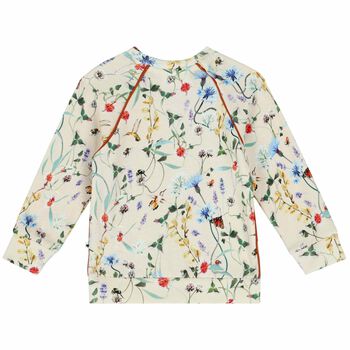 Younger Girls Ivory Floral Sweatshirt