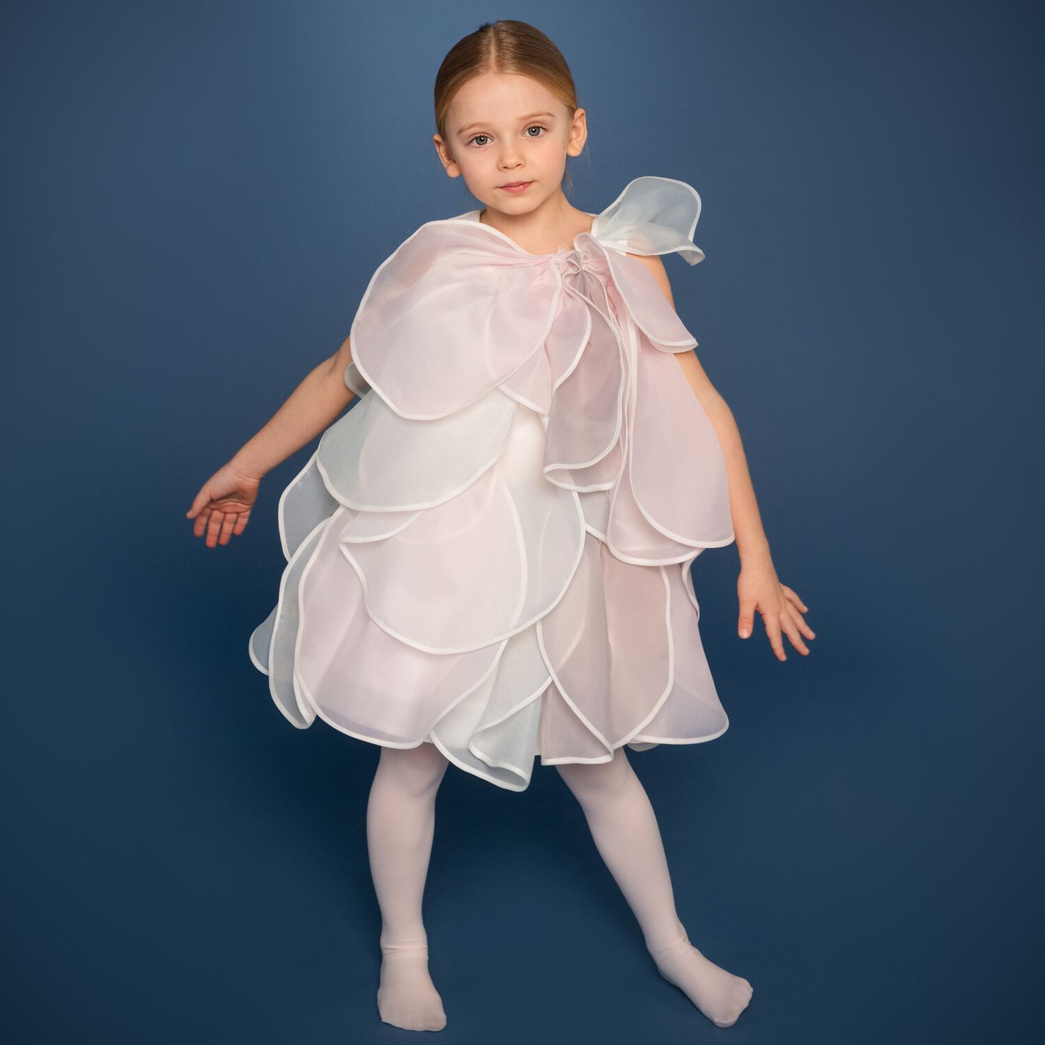 Girls Multi-Coloured Petal Dress, 1, hi-res image number null