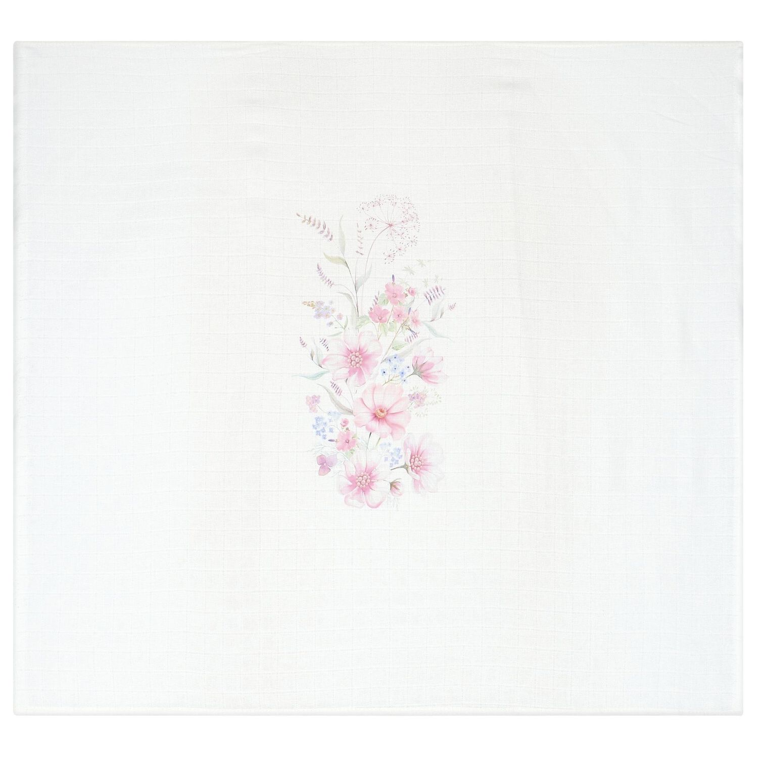 Baby Girls White & Pink Muslin Swaddles (3-Pack), 4, hi-res image number null