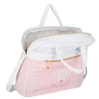 White & Pink Logo Baby Changing Bag, 2, hi-res