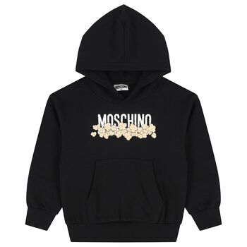 Black Popcorn Logo Hooded Top