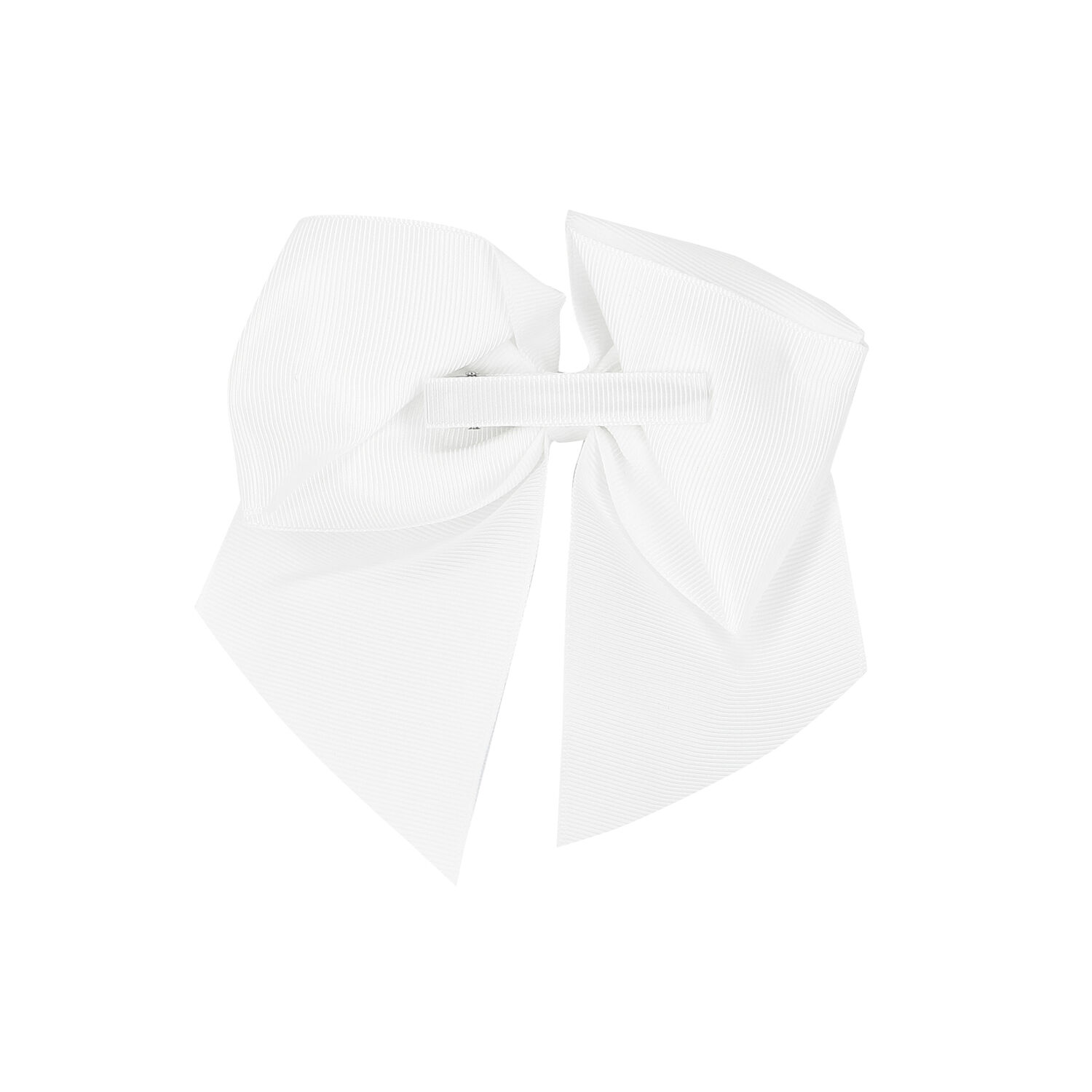 Girls White Bow Hair Clip, 1, hi-res image number null