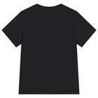 Boys Black Logo T-Shirt, 1, hi-res
