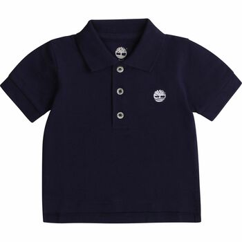 Younger Boys Navy Logo Polo Shirt