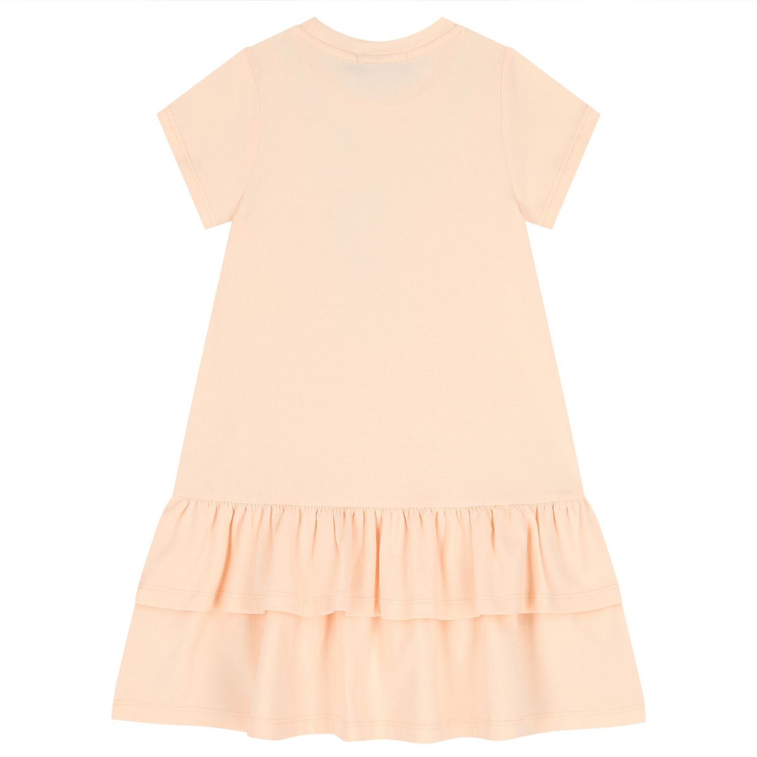 Girls Pink Necklace Logo Dress, 2, hi-res