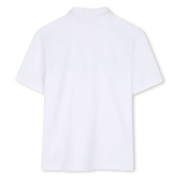 Boys White Logo Polo Shirt
