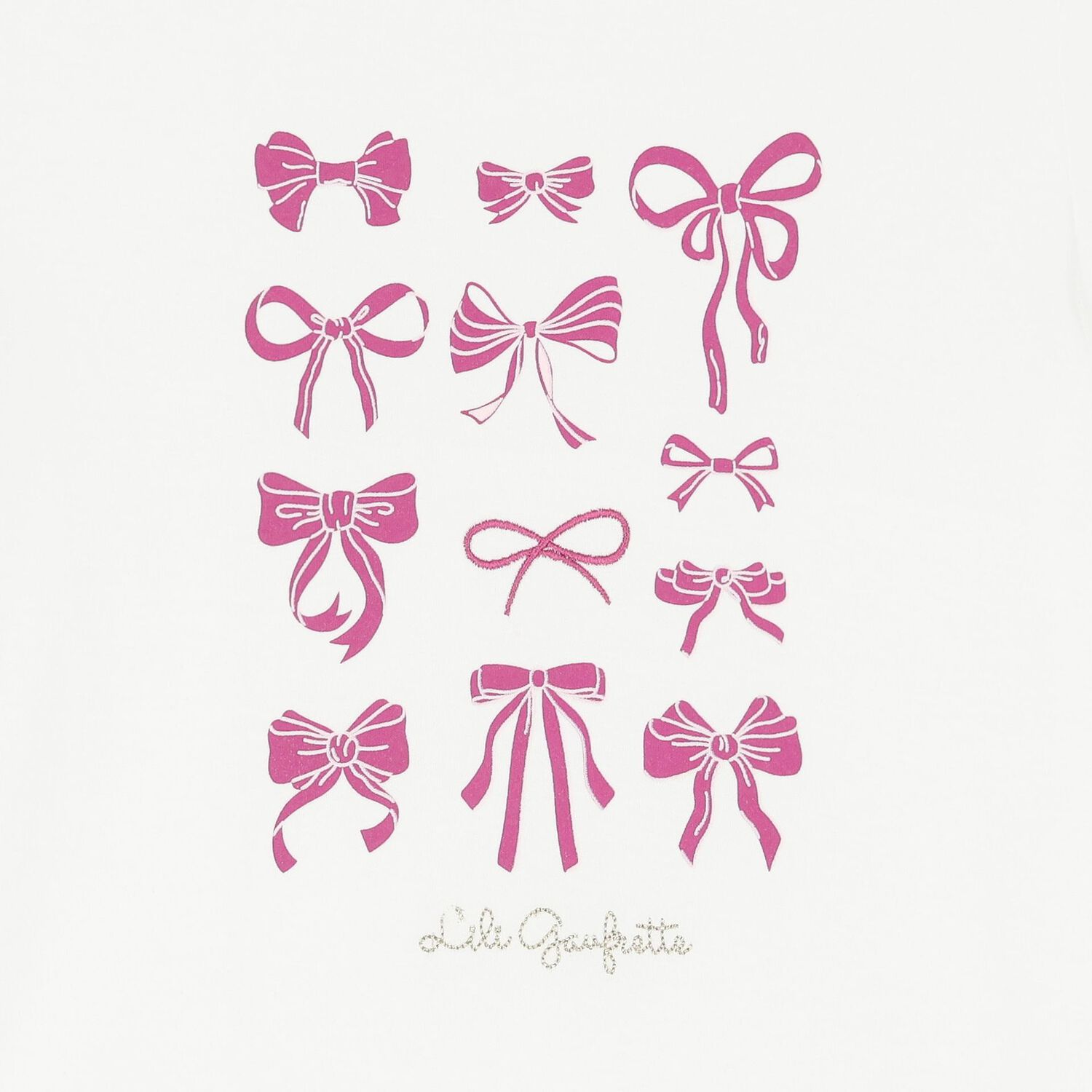 Girls Ivory Logo Bow T-Shirt, 1, hi-res image number null