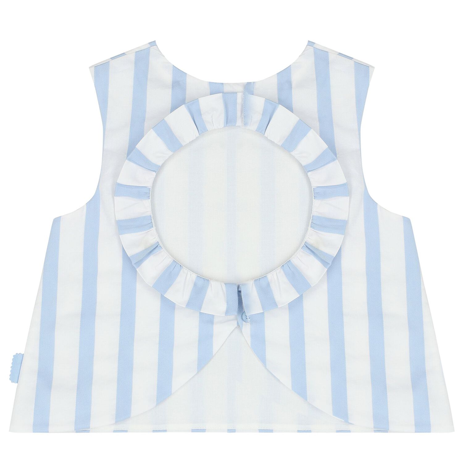 Girls White & Blue Striped Blouse, 1, hi-res image number null