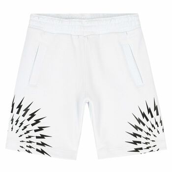 Boys White Logo Shorts