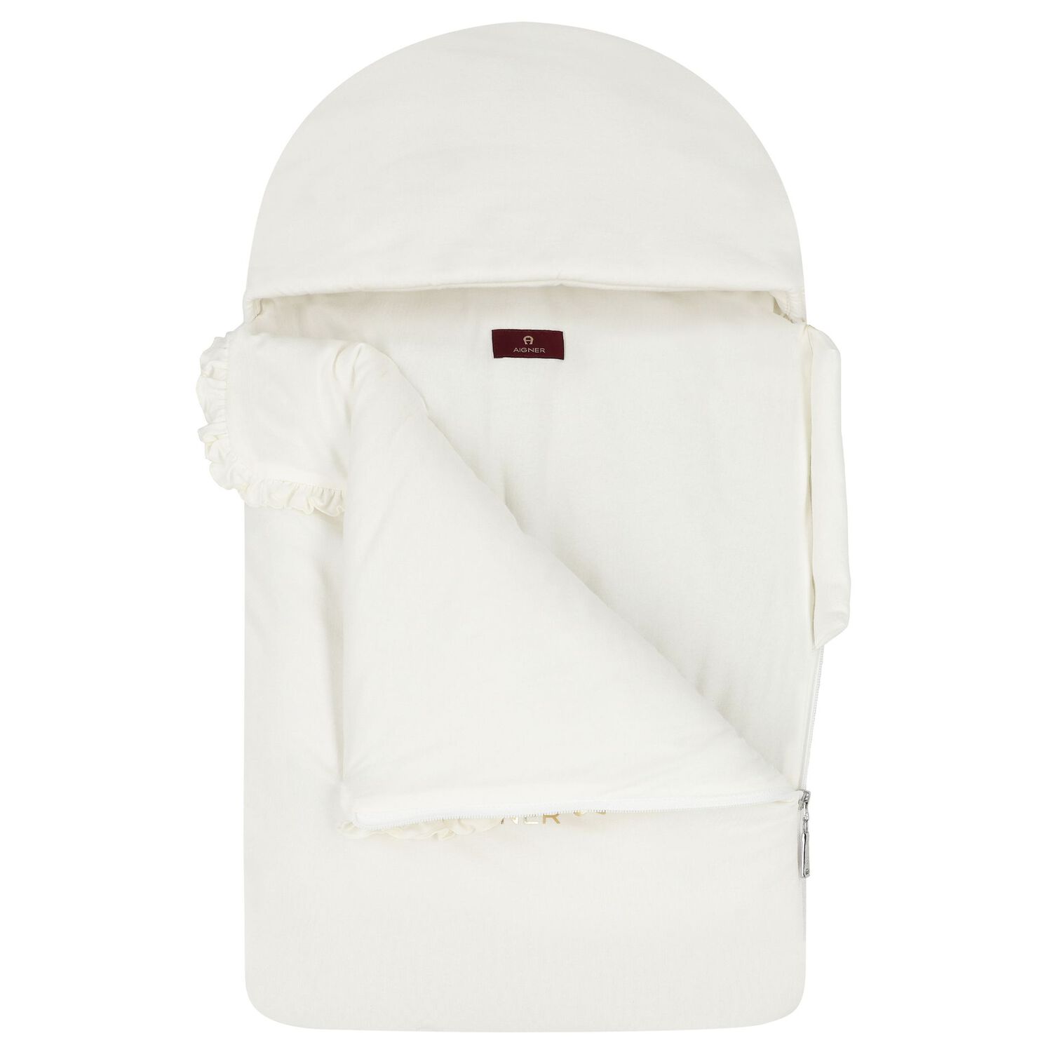 Baby Girls Ivory & Gold Logo Nest, 1, hi-res image number null