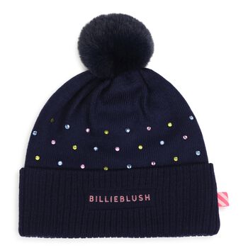 Girls Navy Blue Beanie Hat