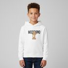 White Teddy Bear Logo Hooded Top, 1, hi-res