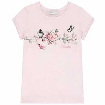 Girls Pink Floral T-Shirt