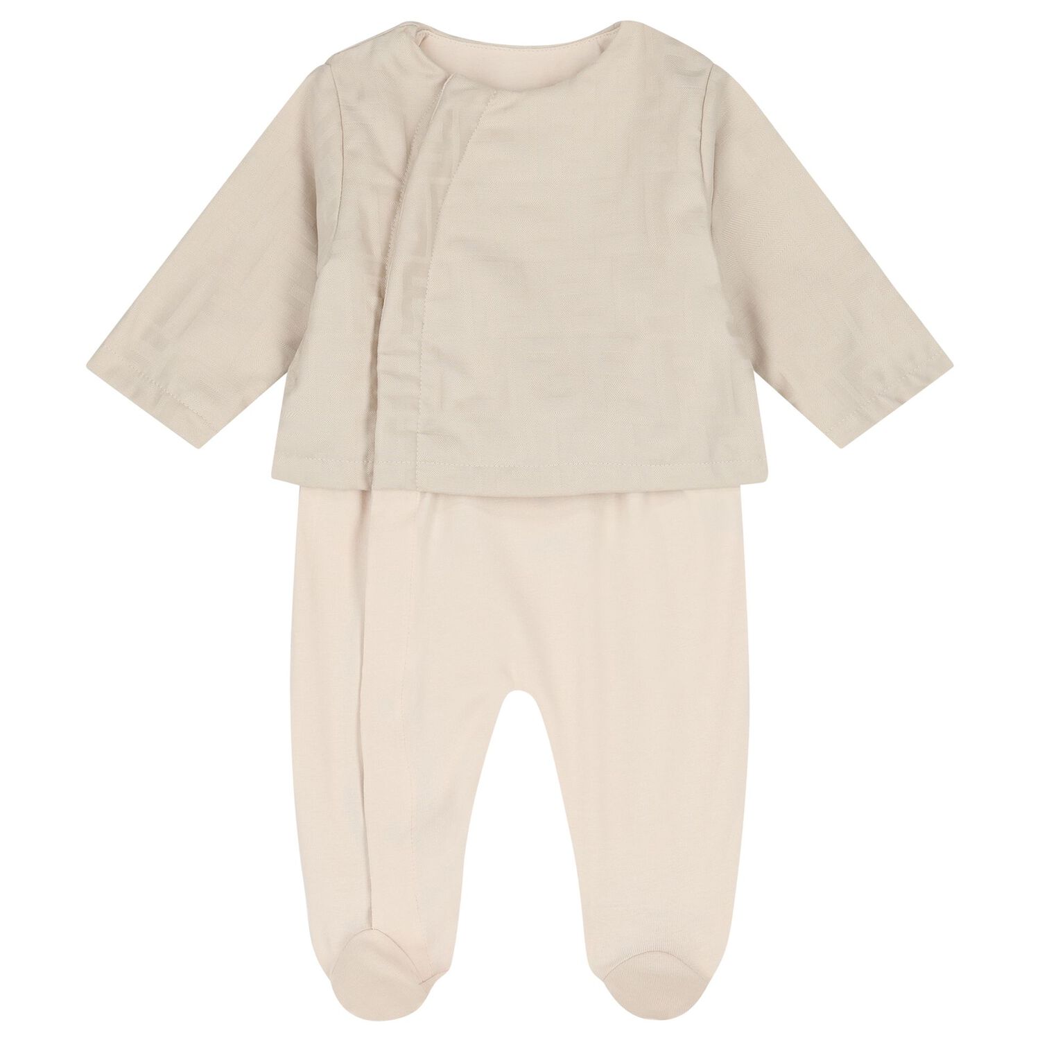 Beige Logo Babygrow Gift Set, 1, hi-res