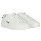 White & Black Logo Trainers, 2, hi-res