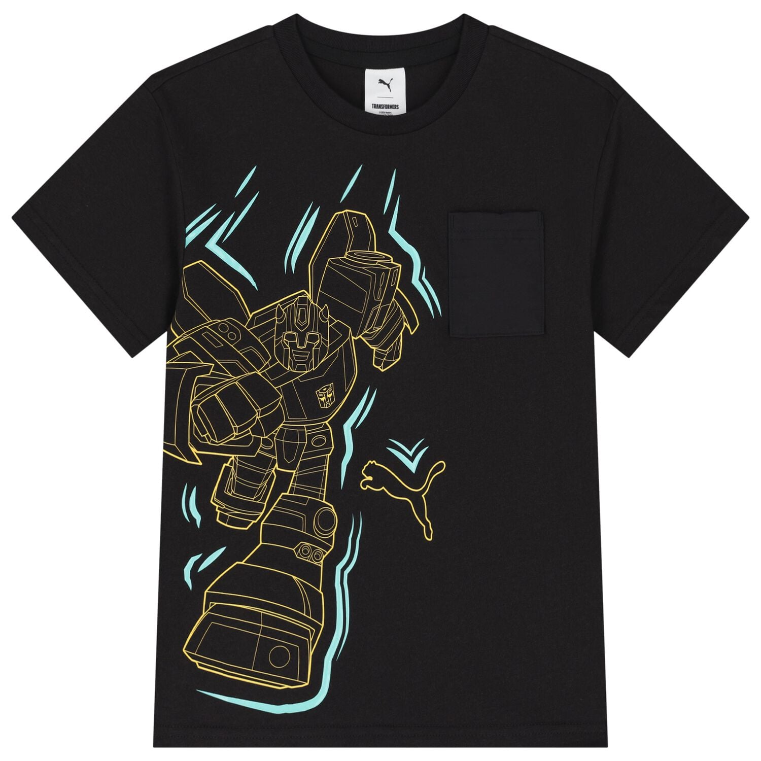 Boys Black Bumblebee Transformers T-Shirt, 1, hi-res