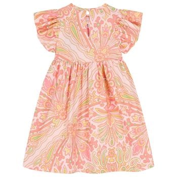 Girls Pink Floral Paisley Dress