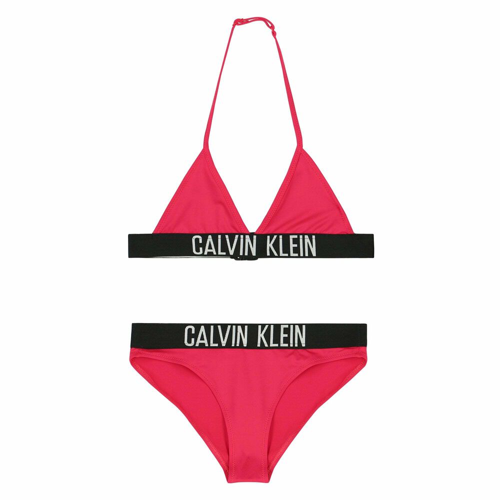 dienblad single bedreiging Calvin Klein Girls Pink Logo Bikini | Junior Couture USA