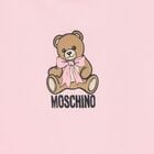 Younger Girls Pink Teddy Bear Logo Dress , 3, hi-res
