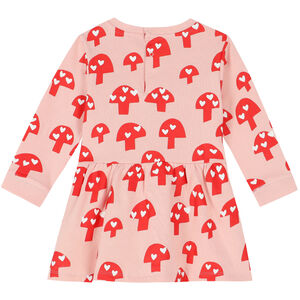 Baby Girls Pink & Red Mushroom Dress