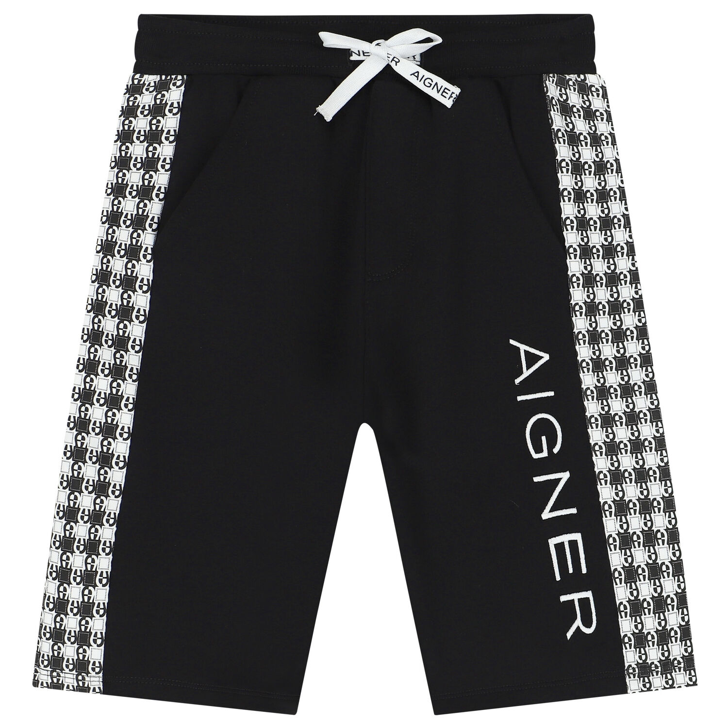 Boys Black Logo Shorts, 2, hi-res image number null