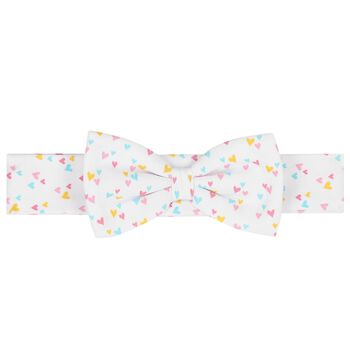 Baby White & Pink Bow Headband