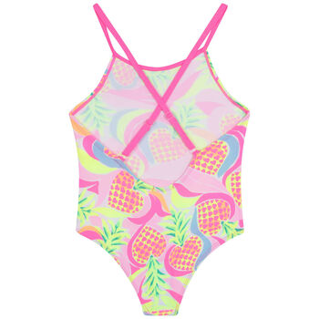 Girls Pink Pineapple Swimsuit